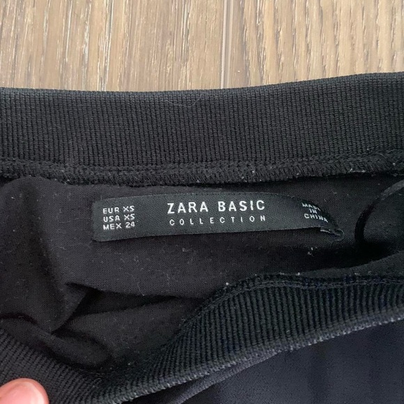 Black Zara Chiffon Top with Bell Sleeves - Picture 4 of 8